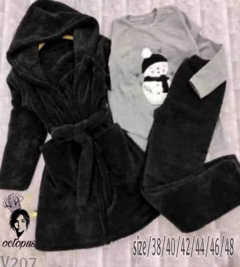 بجامة فرو 3 قطع